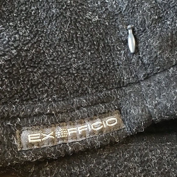 Exofficio Black White Quarter Zip Fleece Jacket - Picture 4 of 6